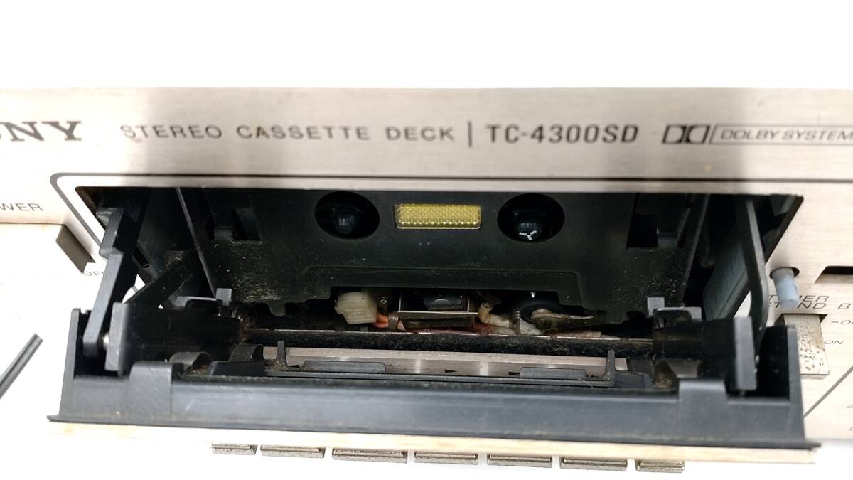 SONY　ソニー TC-4300SD　ステレオカセットデッキ　通電確認済み　当時物　日本製　ジャンク_画像7
