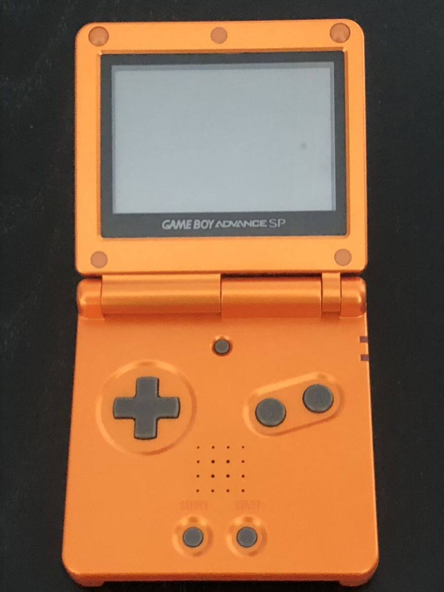  rare!Nintendo Nintendo GAME BOY ADVANCE GBASP Game Boy Advance SPa tea mo orange + Pocket Monster emerald 