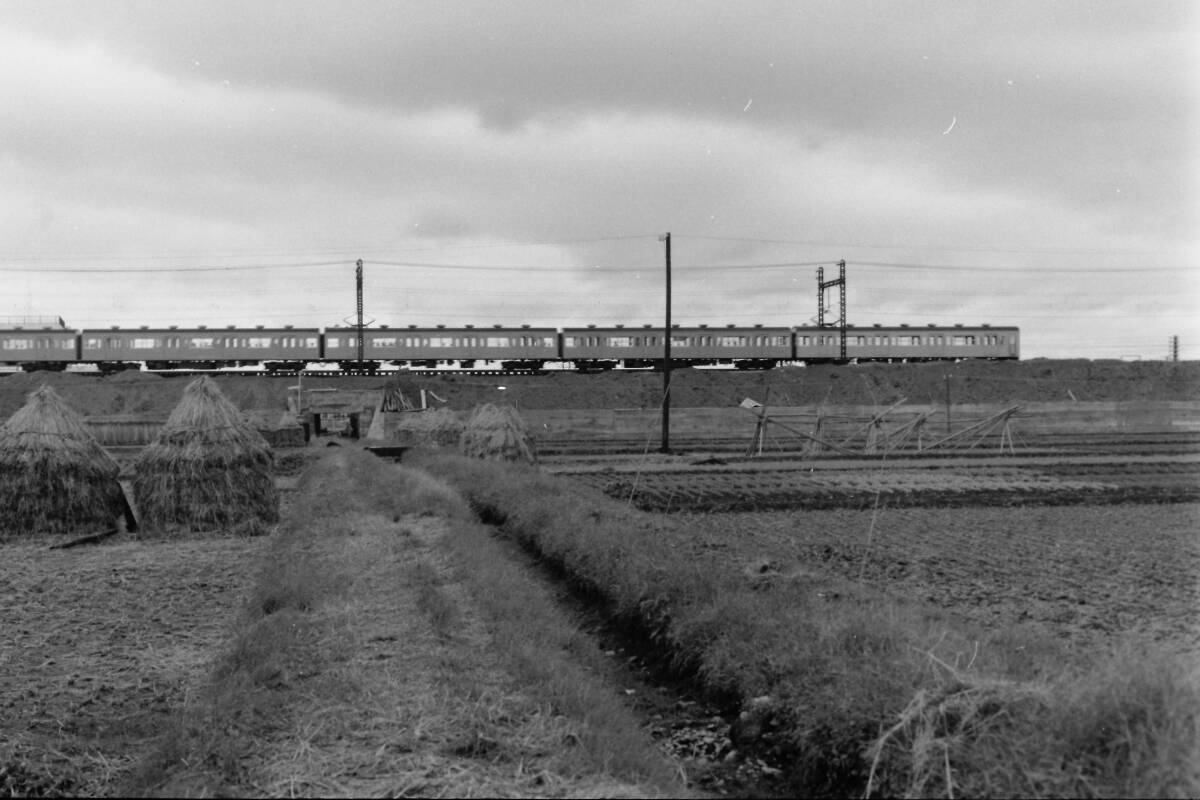 (B23)864 写真 古写真 鉄道 鉄道写真 東海道新幹線工事の看板 他 昭和35年頃 新幹線 フィルム 白黒 ネガ まとめて 6コマ _画像6