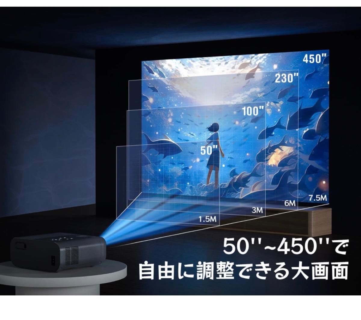ビデオプロジェクター 小型 5G＆WIFI6超高速 4K対応 1080P ホームプロジェクター