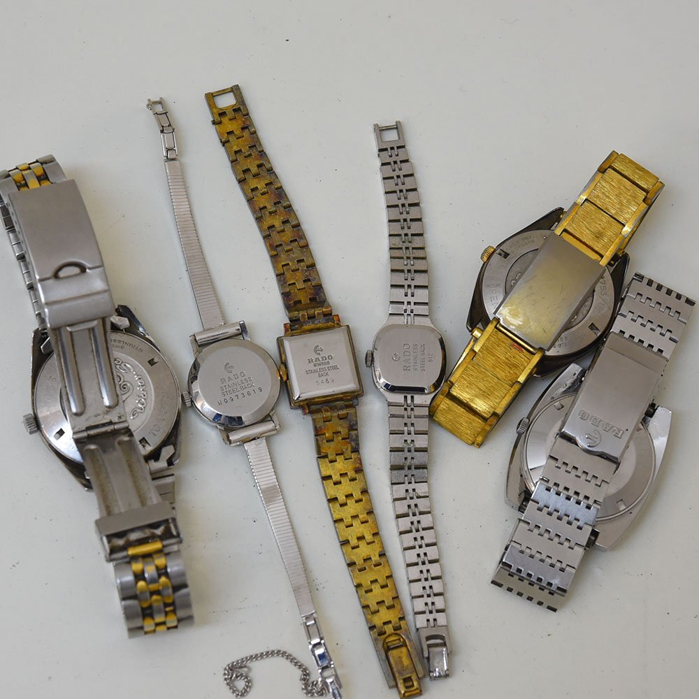 1円 可動品 腕時計 6本 ラドー 機械式 自動巻 手巻き メンズ レディース まとめて 同梱不可の画像8