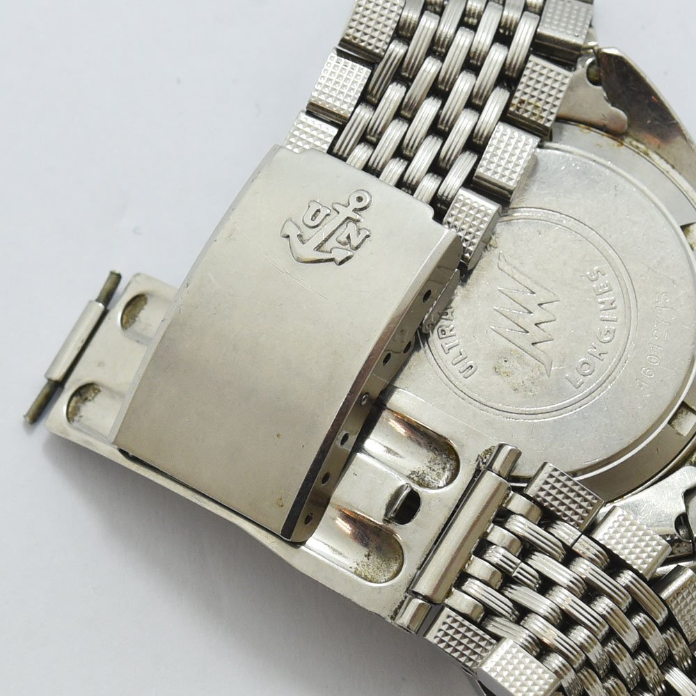 1円 可動品 腕時計 ロンジン LONGINES ウルトラクロン 機械式 自動巻 メンズ シルバー 同梱不可の画像3