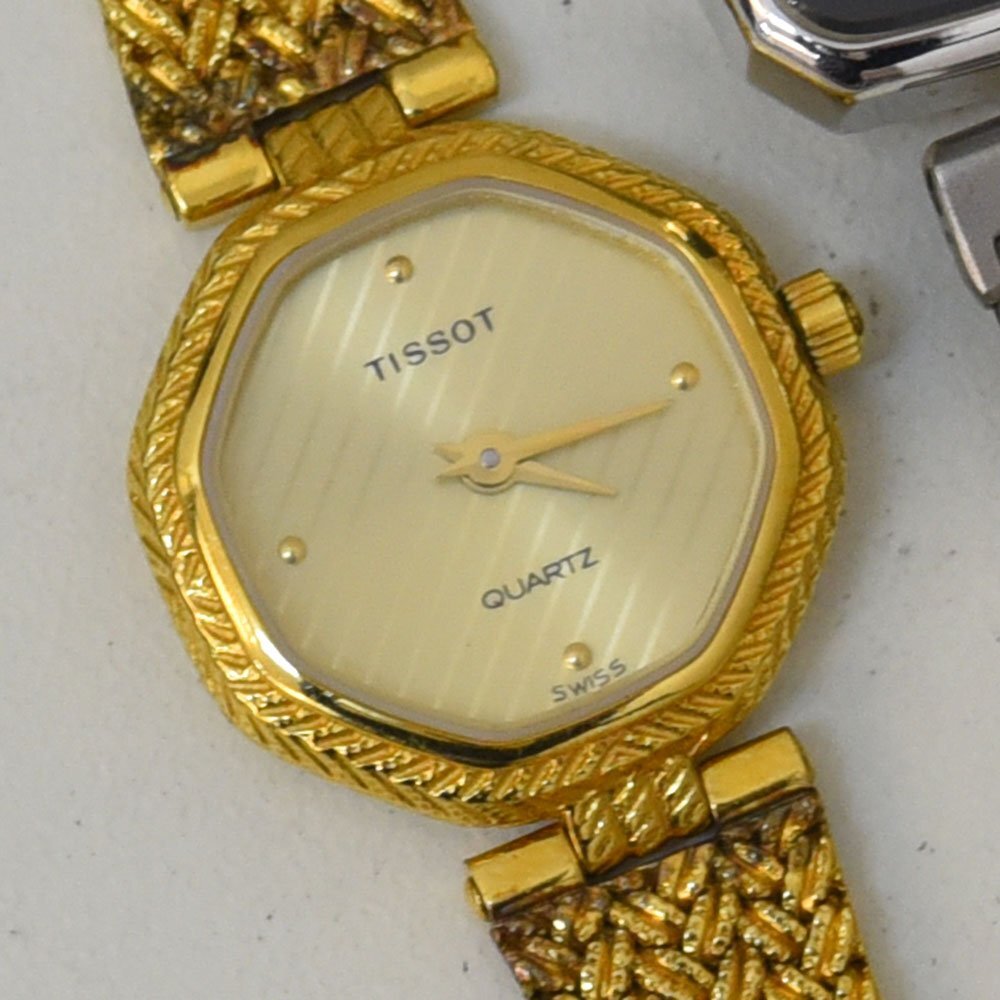 1 jpy immovable goods wristwatch 7ps.@ Tecnos Tissot Broba quartz men's lady's together including in a package un- possible 