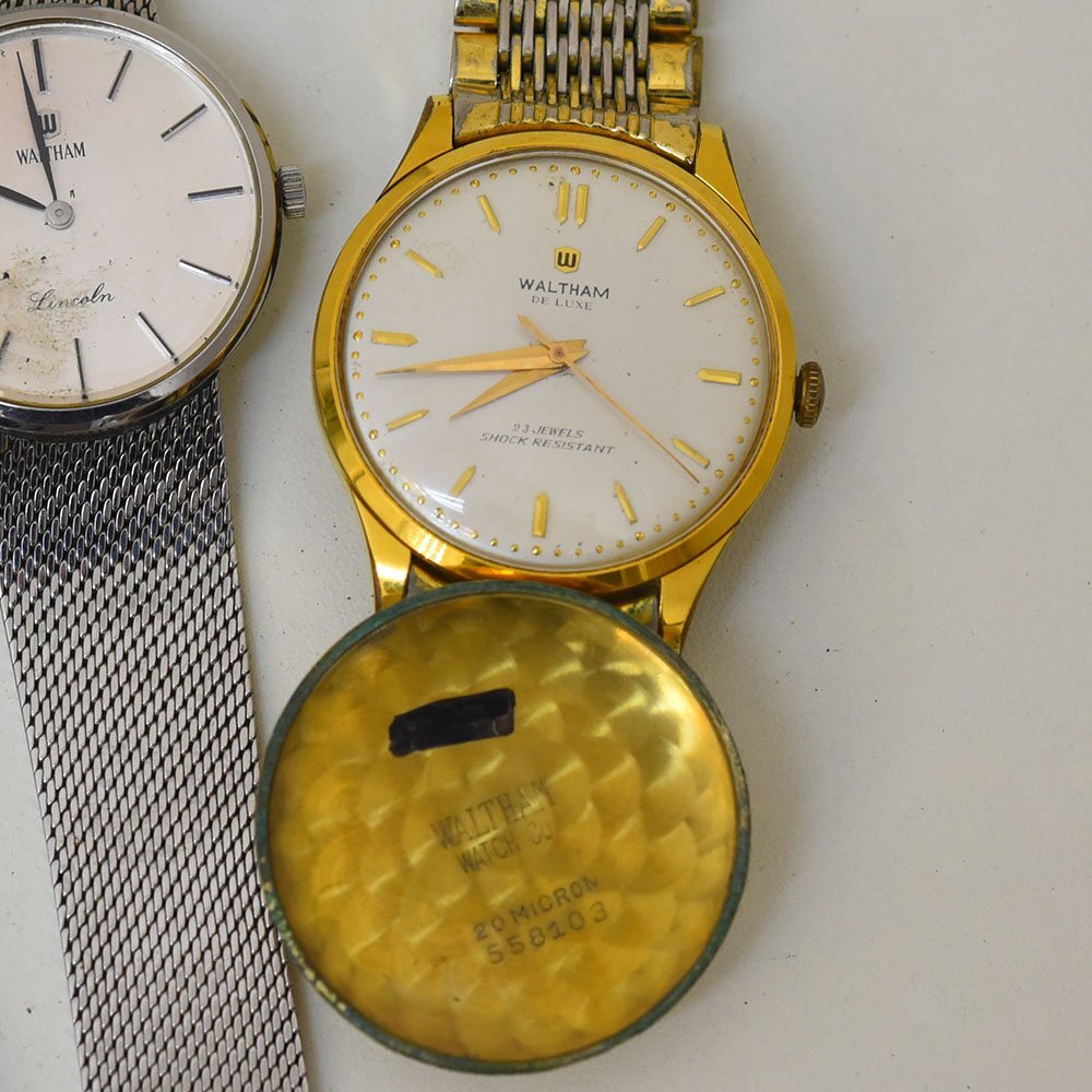 1円 可動品 腕時計 7本 ウォルサム 懐中時計有り 機械式 自動巻 手巻き メンズ レディース まとめて 同梱不可_画像2