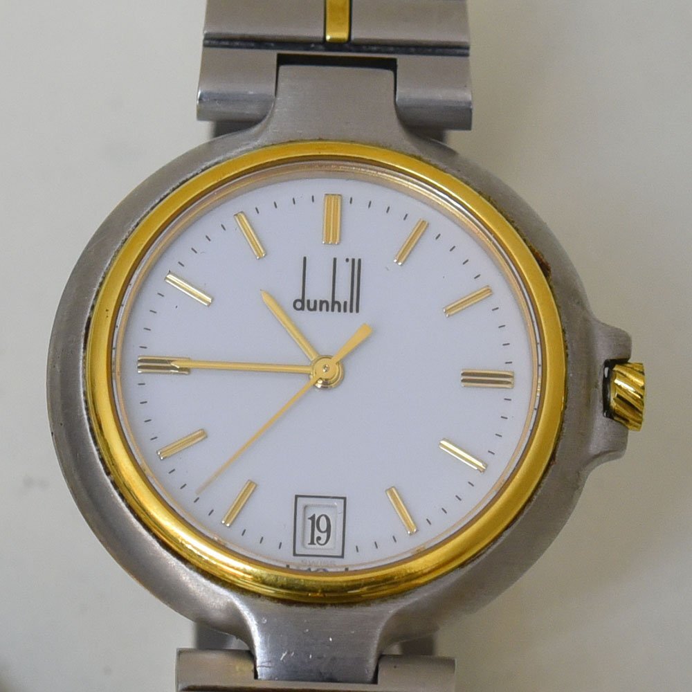 1 иен передвижной товар наручные часы 5шт.@ Dunhill Waltham кварц мужской женский батарейка заменена совместно включение в покупку не возможно 