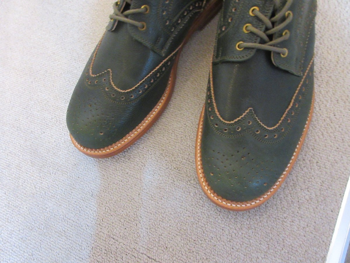 *1000 jpy ~ unused jela-doJELADO Harlem JRS-1004 FOREST GREEN Wing chip shoes size 7.1/2