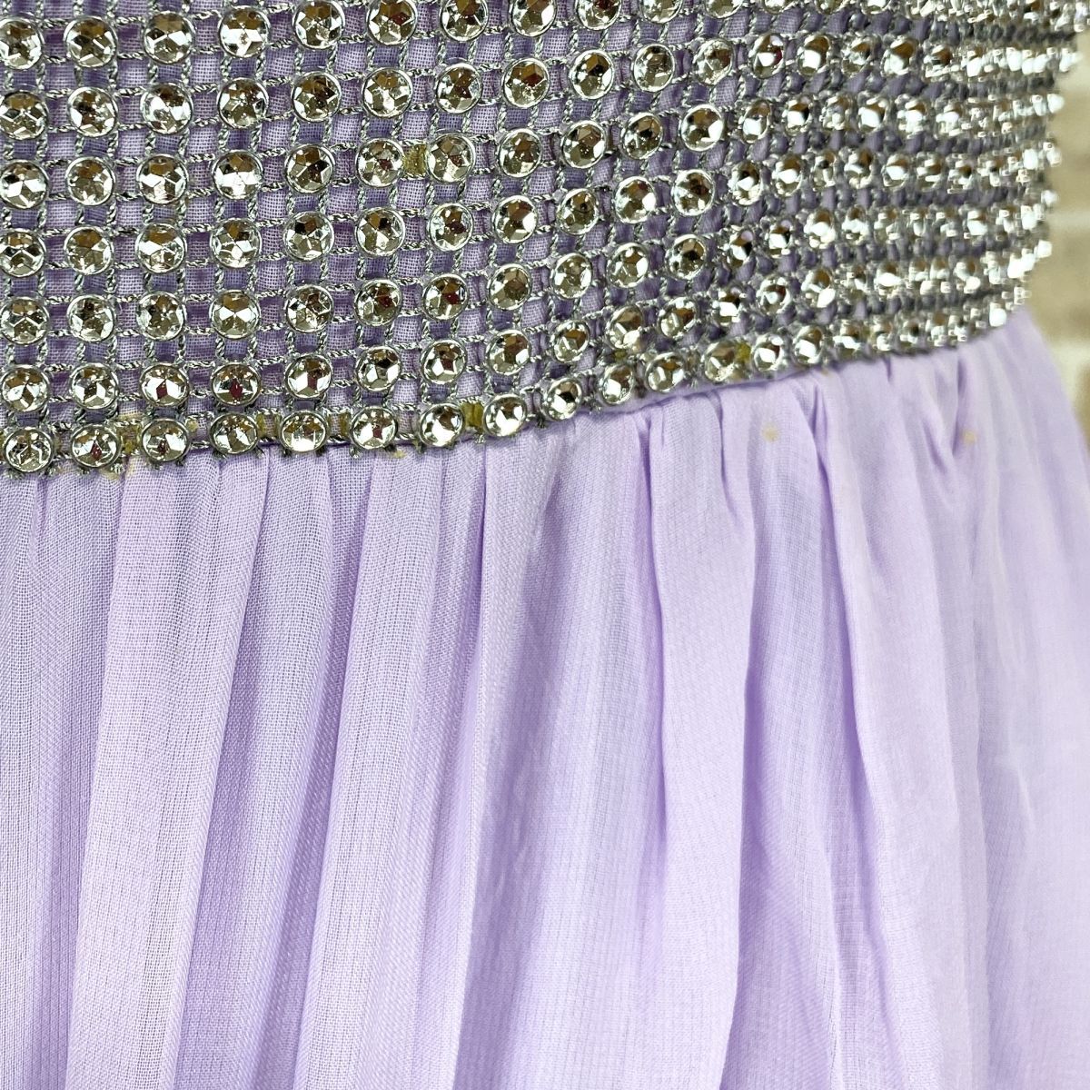 1円 ドレス HOLIDAY LADY ロングドレス 薄紫 カラードレス キャバドレ 発表会 イベント　中古４６７４_画像10