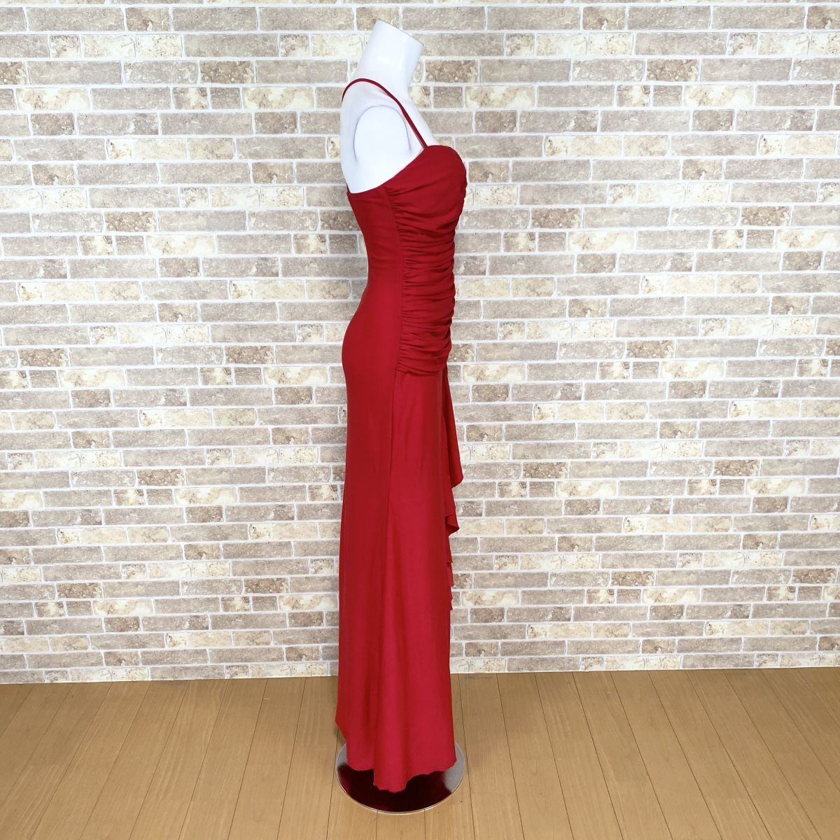 1 jpy dress escape long One-piece red color dress kyabadore presentation Event used 4848