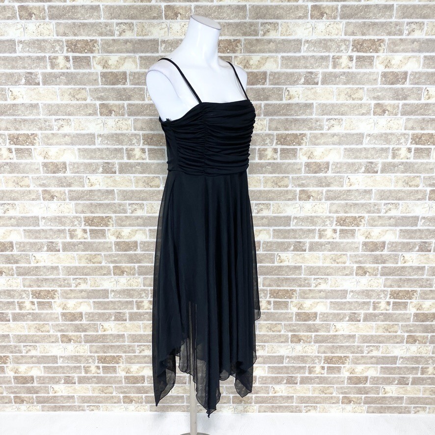 1 jpy dress ICHIOKU Cami One-piece black color dress kyabadore presentation Event used 4192