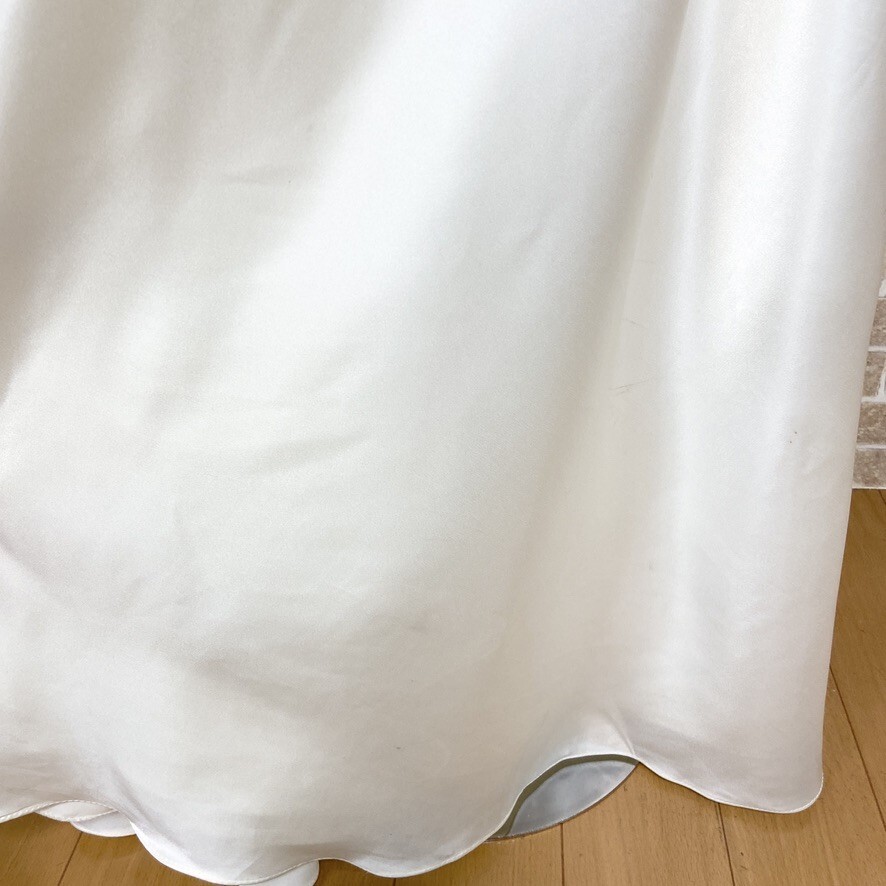 1円 ドレス Luxe Style ロングドレス S クリーム光沢 カラードレス キャバドレ 発表会 イベント　中古４６５６_画像10