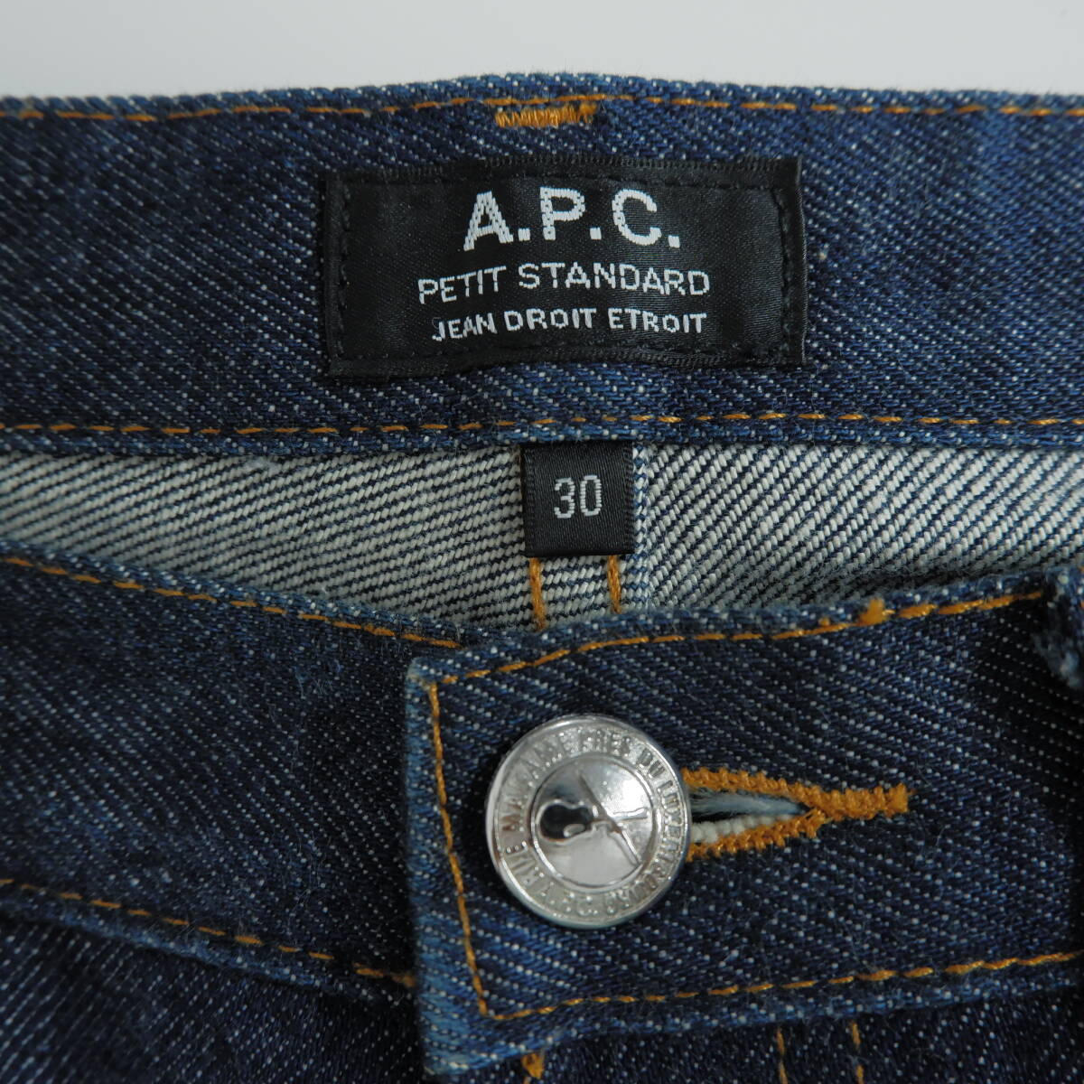 ◆送料無料◆ A.P.C. アーペーセー プチスタンダード PETIT STANDARD APC JEAN DROIT ETROIT ジーンズ デニム パンツ メンズ 30 M　1504E0_画像6