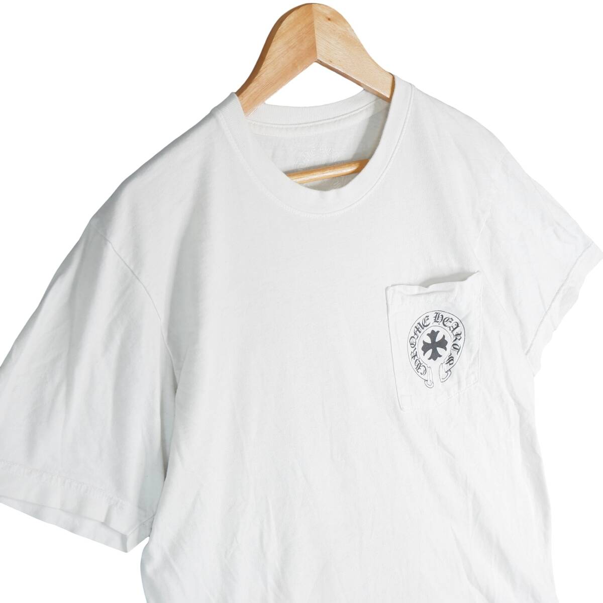 ◆送料無料◆ Chrome Hearts クロムハーツ プリント 半袖 ポケット Tシャツ カットソー 白 ホワイト メンズ M ◆アメリカ製◆ 1514E0_画像3