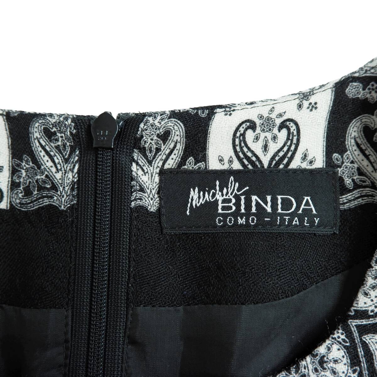 美品 銀座マギー michele BINDA イタリア生地 シルク 絹混 美品 銀座マギー michele BINDA イタリア生地 シルク 絹混