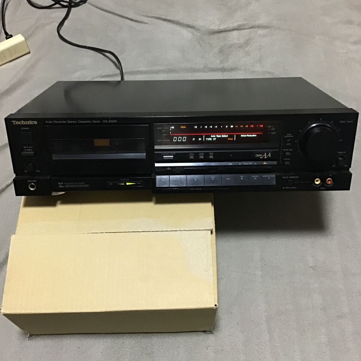  cassette deck Technics Technics RS -B80R reproduction only has confirmed ( fast forward, to coil return . has confirmed )