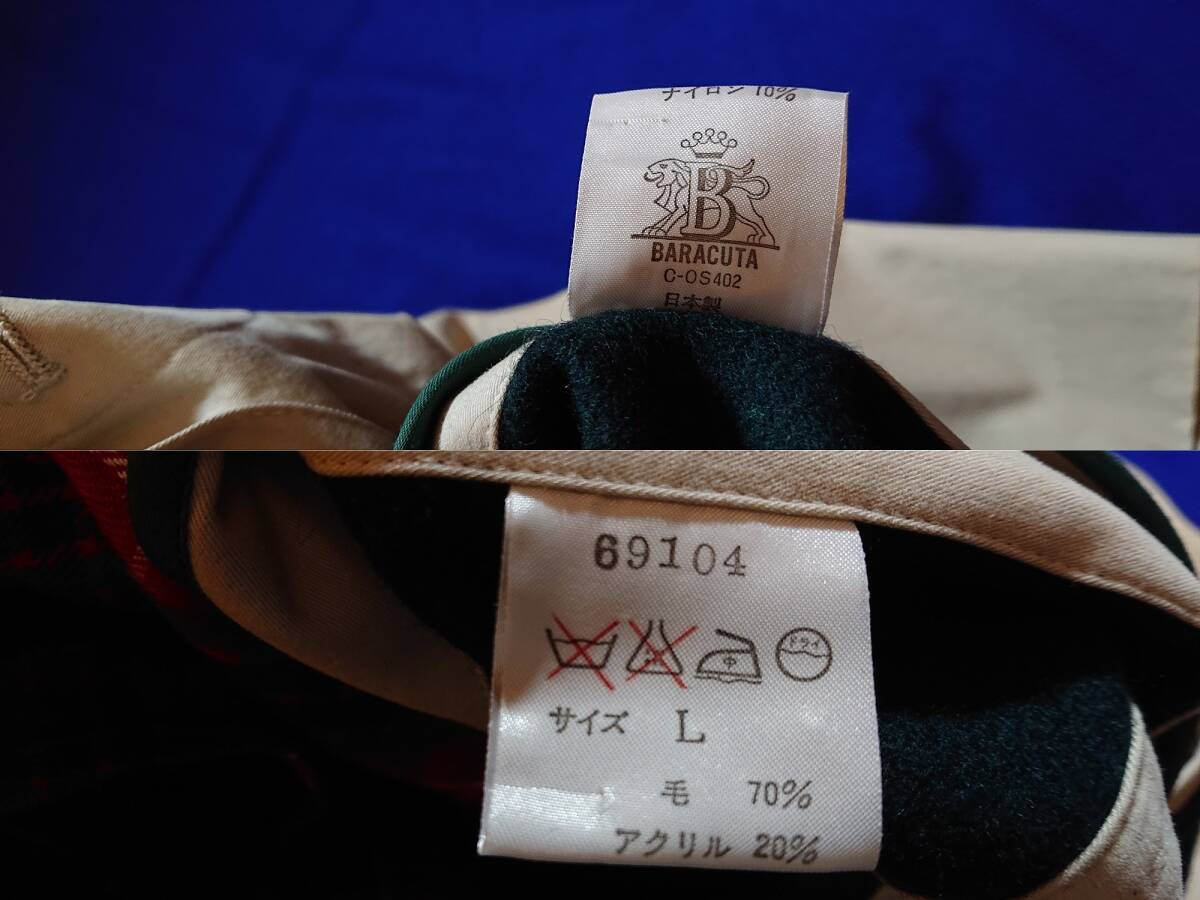  rose Koo taBARACUTA turn-down collar coat bar color coat lining liner attaching red tartan check rare. 