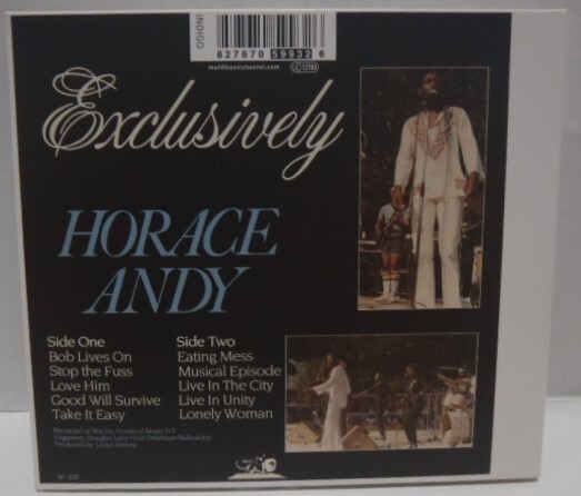 輸入盤 CD　HORACE ANDY　EXCLUSIVELY　ホレス・アンディ　レゲエ　Wackies_画像2