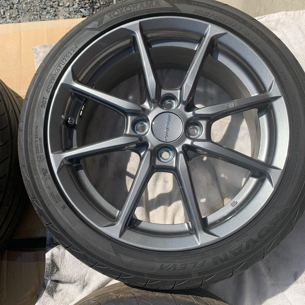 S660 モデューロ 純正ホイール 16インチ 4穴 195/45R16 ADVAN 100 +45 16×6.5J 4本セット ホンダ純正の画像4