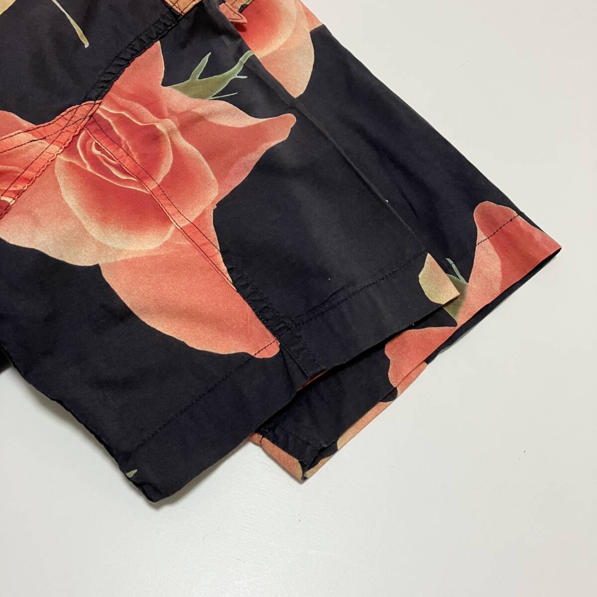 Paul Smith LONDON 薔薇 花柄 半袖 シャツ メンズ Mサイズ 日本製 ポールスミス ローズ ボタニカル フローラル 柄シャツ 4040216_画像9