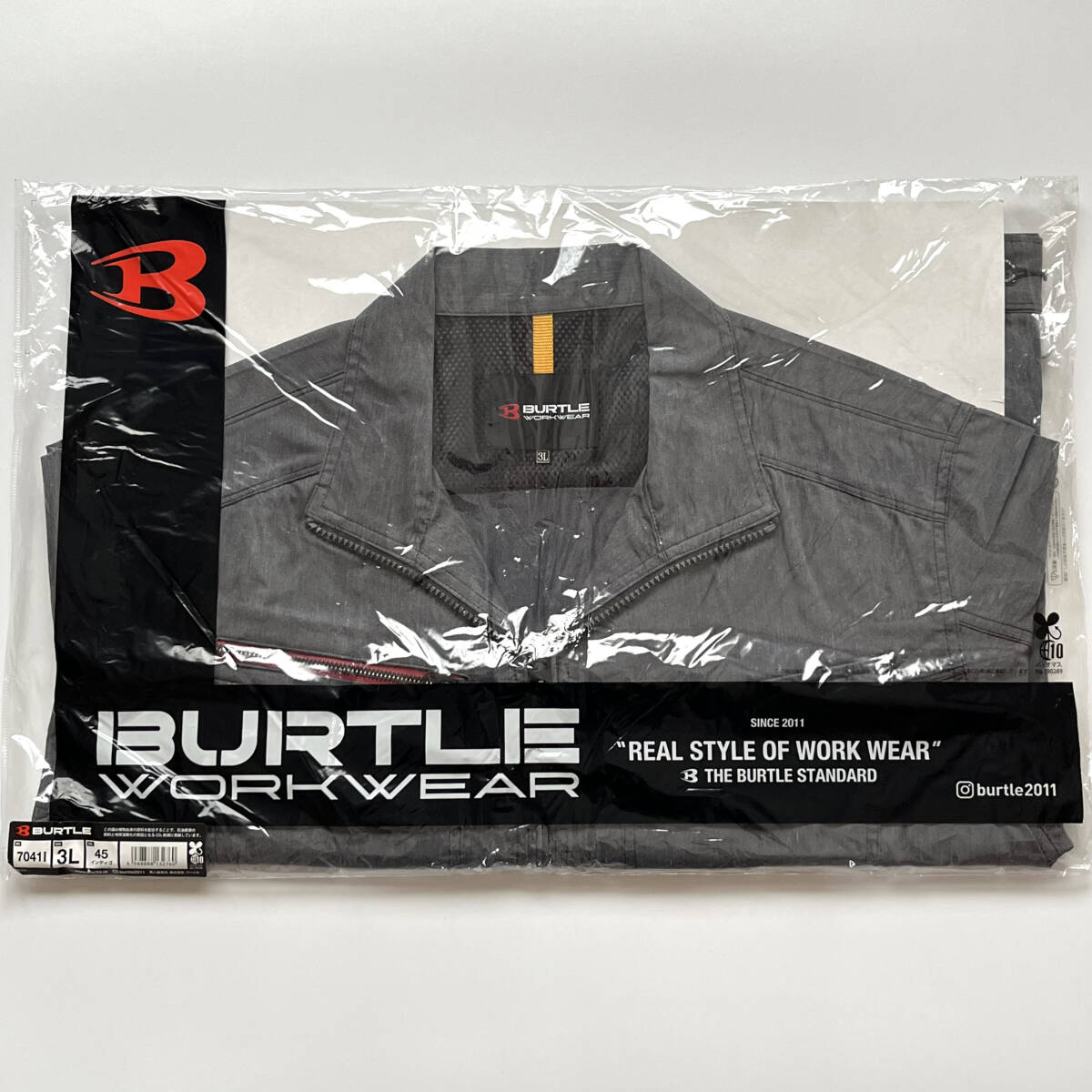 【BURTLE*バートル*7041*ストレッチドビー長袖ジャケット*ジャケット*カラーインディゴ*サイズ３L*オールシーズン対応*作業着*作業服】_画像1