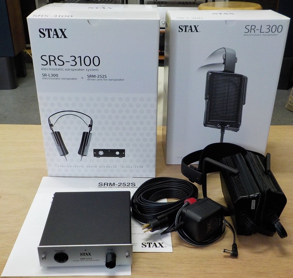 [ б/у наушники ]STAX:SRS-3100(SR-L300 + SRM-252S)* бесплатная доставка * электростатический type наушники * оригинальная коробка, есть руководство пользователя * рабочее состояние подтверждено 