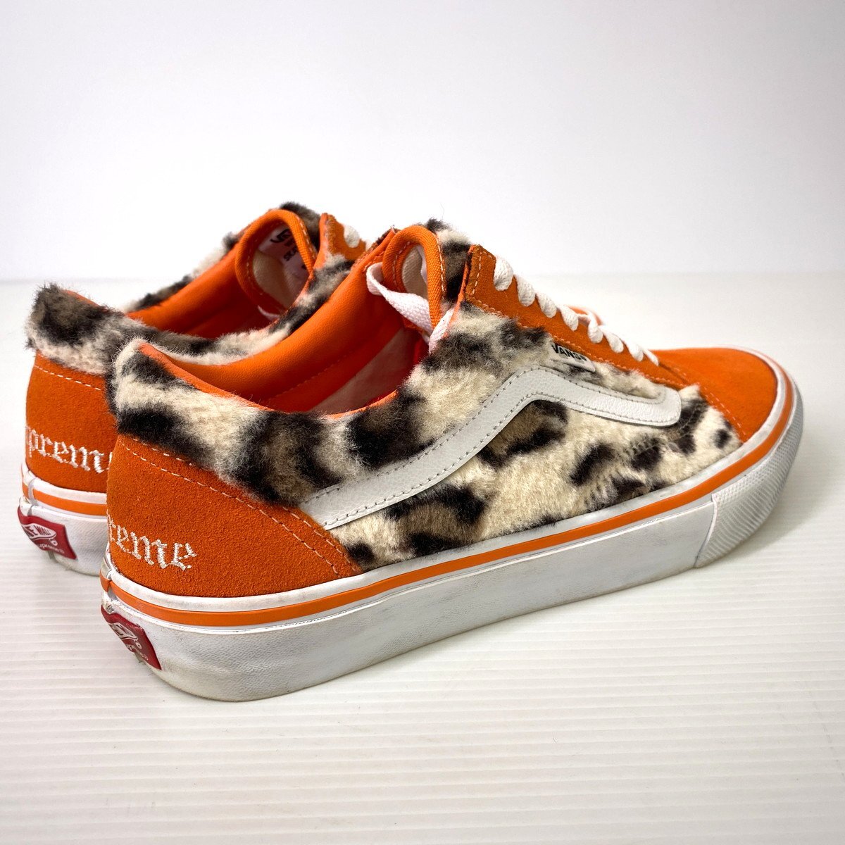 【26.5cm 23AW】Supreme × VANS LEOPARD OLD SKOOL レオパード オールドスクール オレンジ 豹柄 スエード スニーカー シュプリーム バンズの画像2