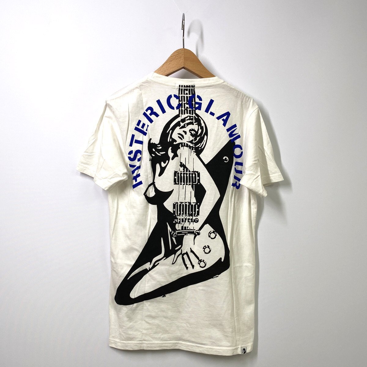 HYSTERIC GLAMOUR ヒステリックグラマー ギターガール Tシャツ S ホワイト 白 半袖 ロゴの画像1