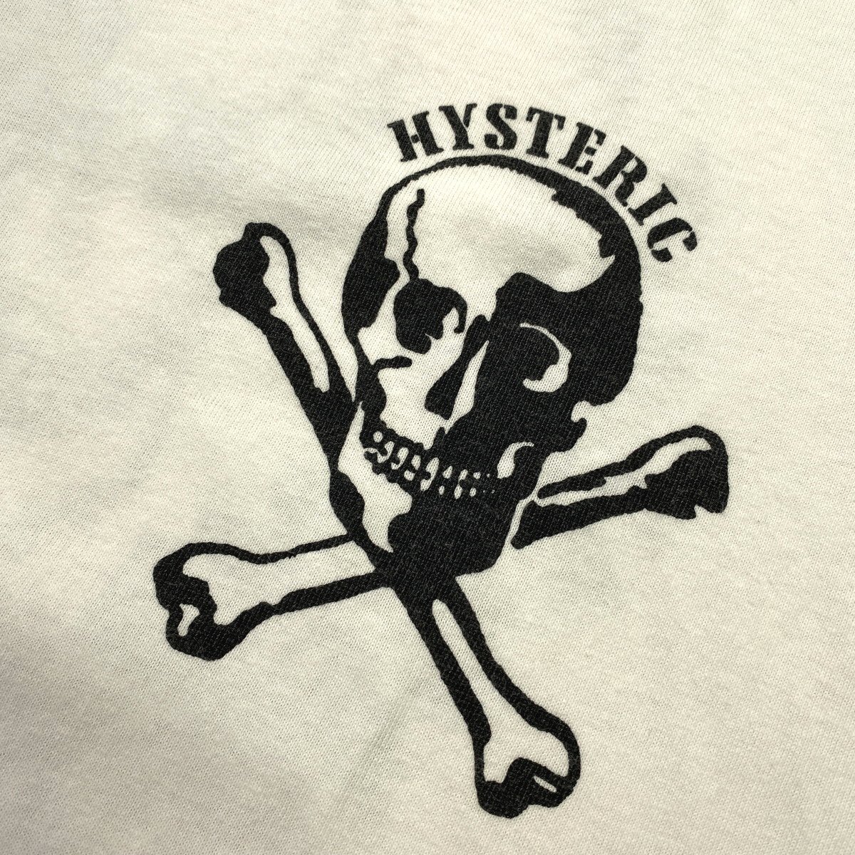 HYSTERIC GLAMOUR ヒステリックグラマー スカルTシャツ S ホワイト 白 クロスボーン ドクロの画像4