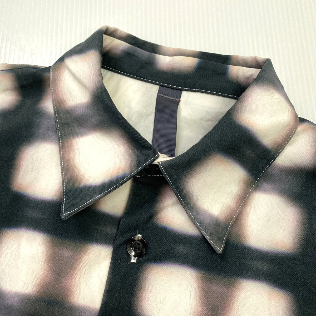 【新品 定価3.5万円】SHINYA KOZUKA シンヤコヅカ HIS SHIRT Gingham ギンガムチェック シャツジャケット M ホワイト 白 ビッグ_画像3