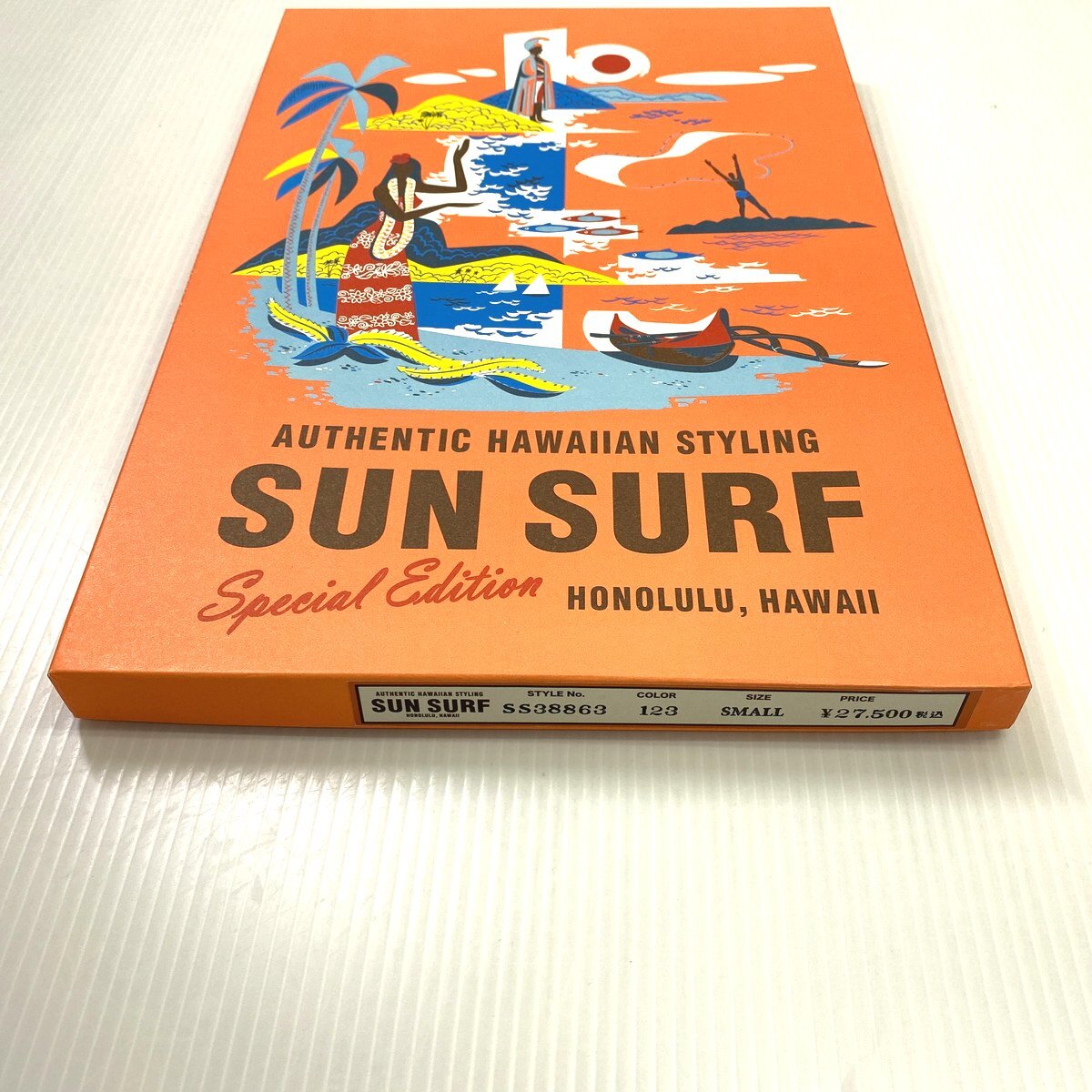 【美品 定価2.7万円】SUN SURF サンサーフ フラガール SPECIAL EDITION CELEBRATION POLYNESIAN アロハシャツ S ターコイズブルー 半袖_画像6