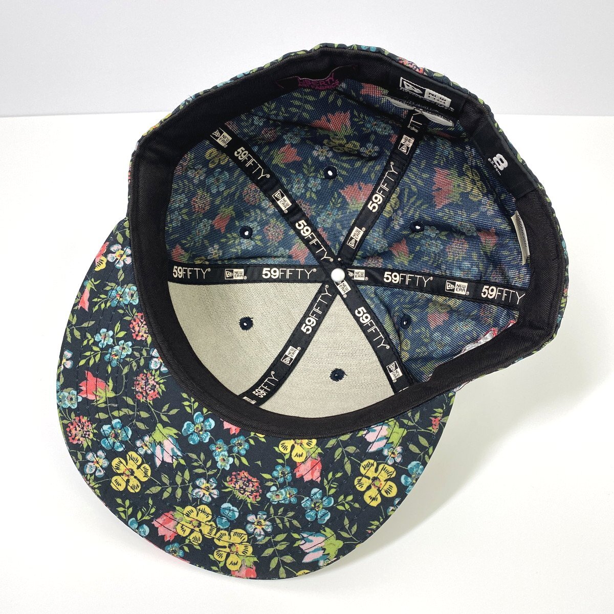 【美品】Supreme シュプリーム Liberty Floral Box Logo Cap フローラル ボックスロゴ キャップ 8 63.5cm グリーン 緑 フラワー 花柄 帽子_画像5