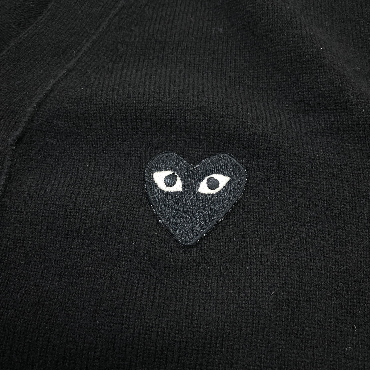 PLAY COMME des GARCONS 黒ハート カーディガン S ブラック プレイ コムデギャルソン_画像4