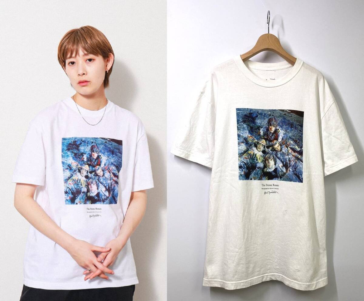 【メンズ XL】BEAMS × Kevin Cummins ビームス Stone Roses Tシャツ ホワイト 白 ストーンローゼズ ケビン カミンズ_画像1