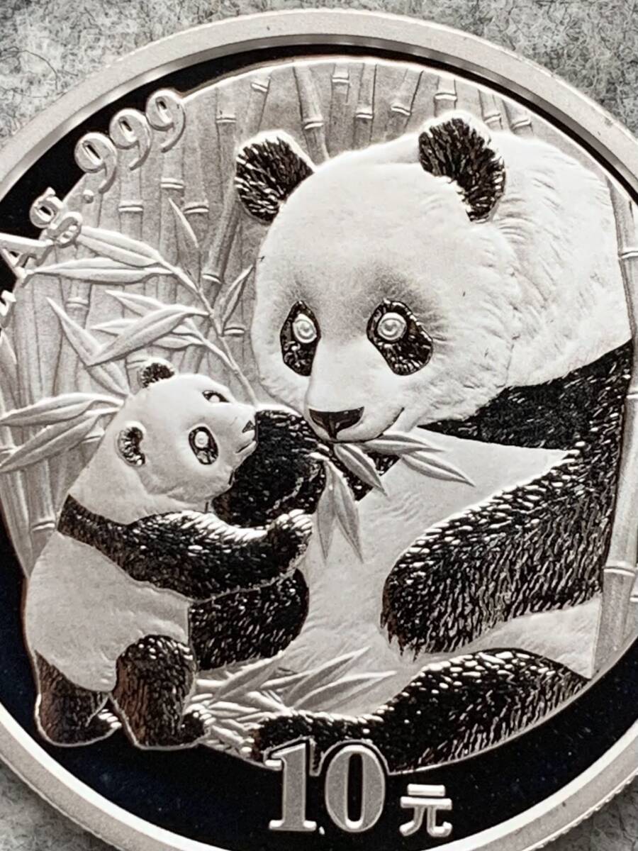 中國　パンダ銀貨　2005年　10元 1オンス 銀貨_画像3