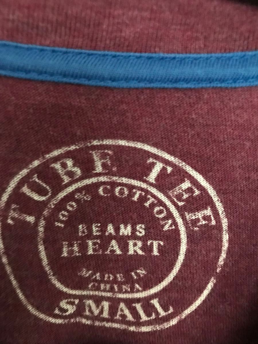 BEAMS HEART TUBE TEE 小豆色　 Tシャツ 半袖 S