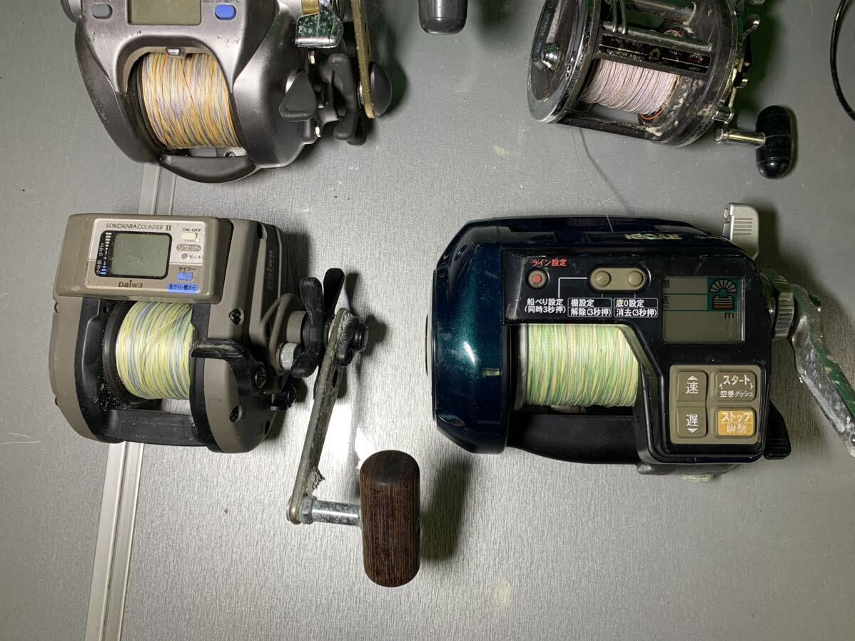 電動リール 他 まとめて リョービ/ダイワ VS-700-L/S400/500e/真鯛2000/SS600/SS700/GVE400 他 DAIWA RYOBI 釣具 リール 