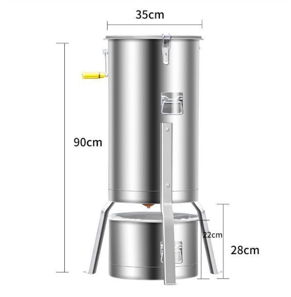 304採蜜器 蜂蜜分離器 ステンレス製 頑丈 蜂蜜育て用具 はちみつ分離機 養蜂器具 養蜂農場 25kg大容量 _画像5
