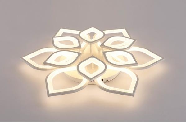 シャンデリア アクリル 照明器具 天井照明 蓮の花の形 Led 屋内ランプ ホーム 未使用 調光可能_画像2