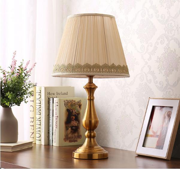  new goods * cloth shade table lamp antique style light America modern interior .. lamp bedside lamp desk stand 