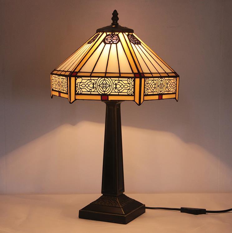  новый товар * [ stain do лампа витражное стекло античный цветочный принт ] ретро атмосфера . модный * Vintage Tiffany освещение D-467