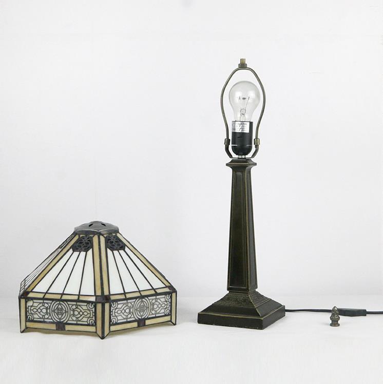  новый товар * [ stain do лампа витражное стекло античный цветочный принт ] ретро атмосфера . модный * Vintage Tiffany освещение D-467
