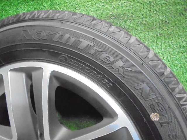 5EX723AB9 ) 送料無料 2021年 185/65R15 NorthTrek N3i スタッドレスタイヤ+プジョー純正 15インチホイール4本セット A75F01 プジョー 207_画像3