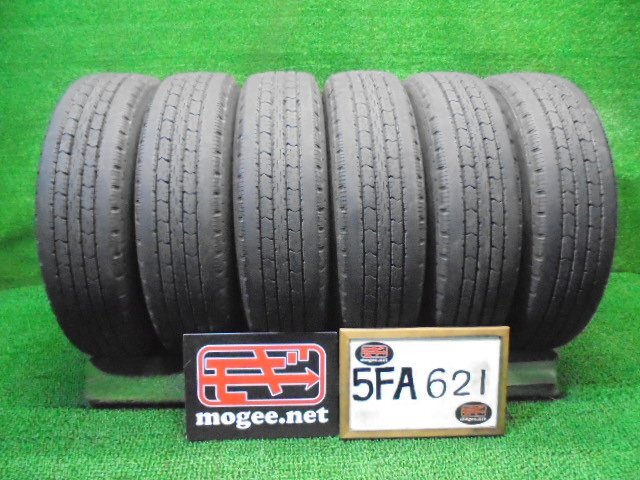 5FA621AG7) 送料無料 2023年製 バリ山 195/75R15 109/107L LT ブリヂストン ECOPia R202 15インチ夏タイヤ6本セット サマータイヤ_画像1