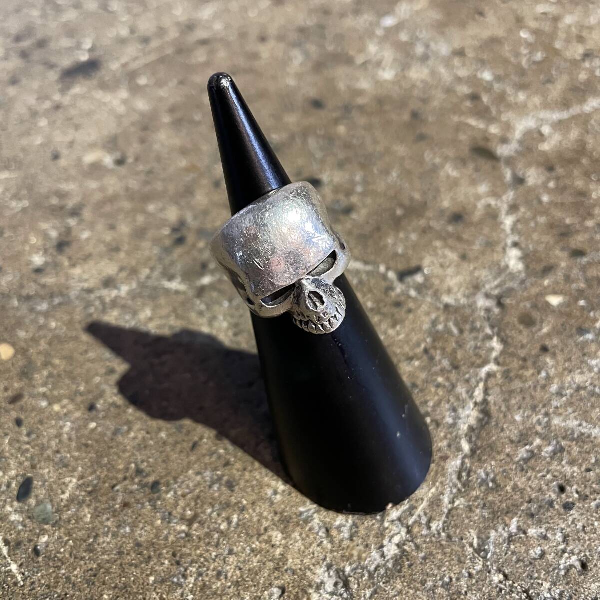 CRAZY PIG EVIL SKULL RING クレイジーピッグ エビル スカル リング ガイコツ 骸骨 925 シルバー 8号_画像1