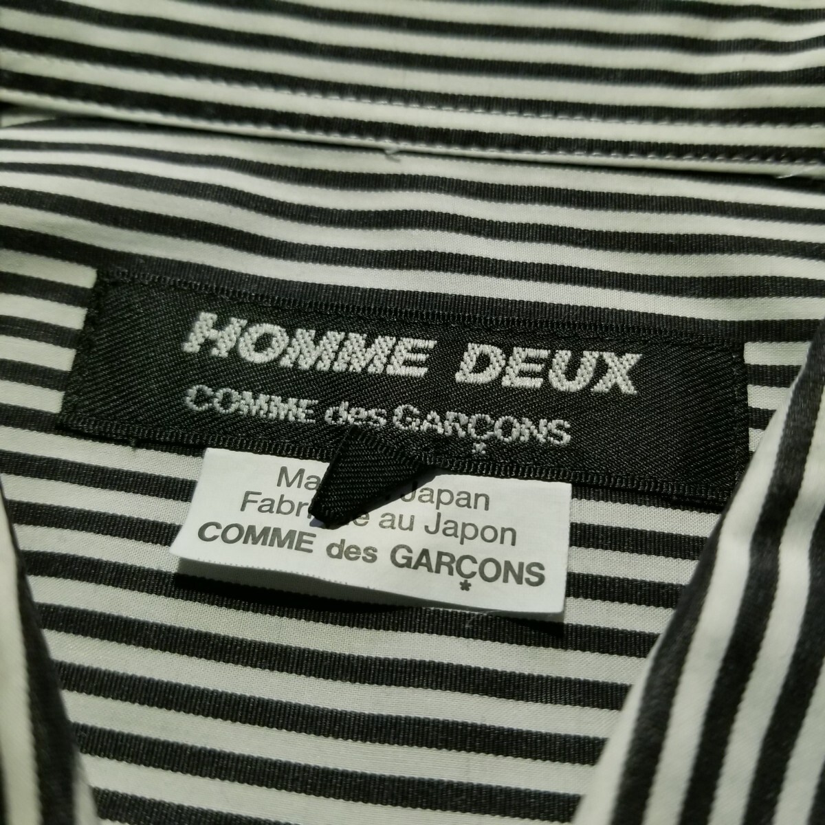 COMME des GARCONS HOMME DEUX 20AW 袖切替ストライプシャツ 2020AW AD2020 コムデギャルソンオムドゥ_画像3