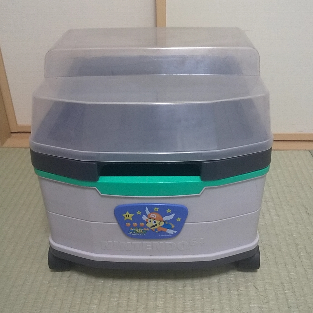 ニンテンドー64 専用収納ラック マリオロゴ NINTENDO64 収納ケース キャスター付きの画像1