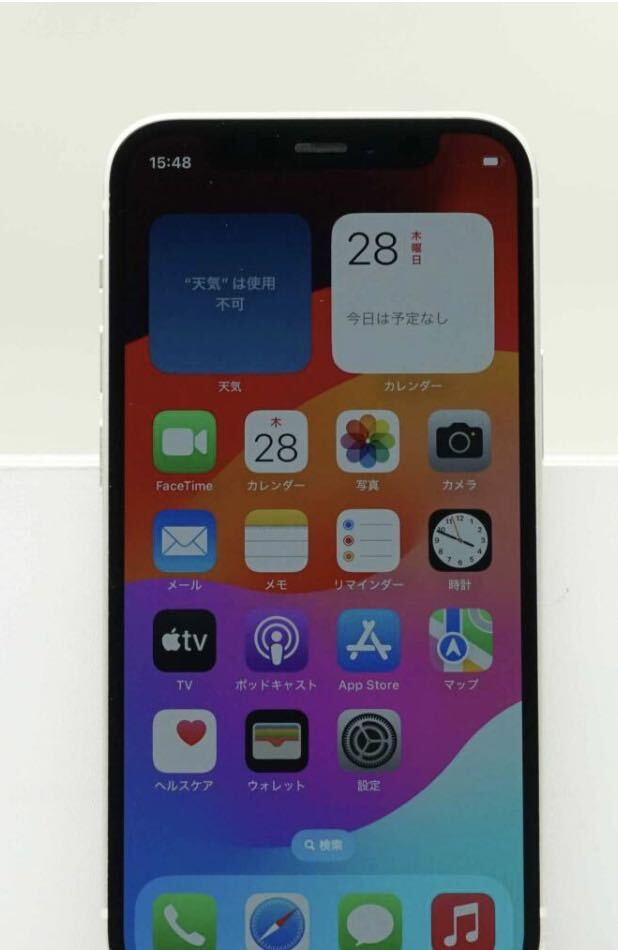 iPhone 12 mini 128GB ホワイト SIMフリー 訳あり品 ジャンク品 中古本体_画像2