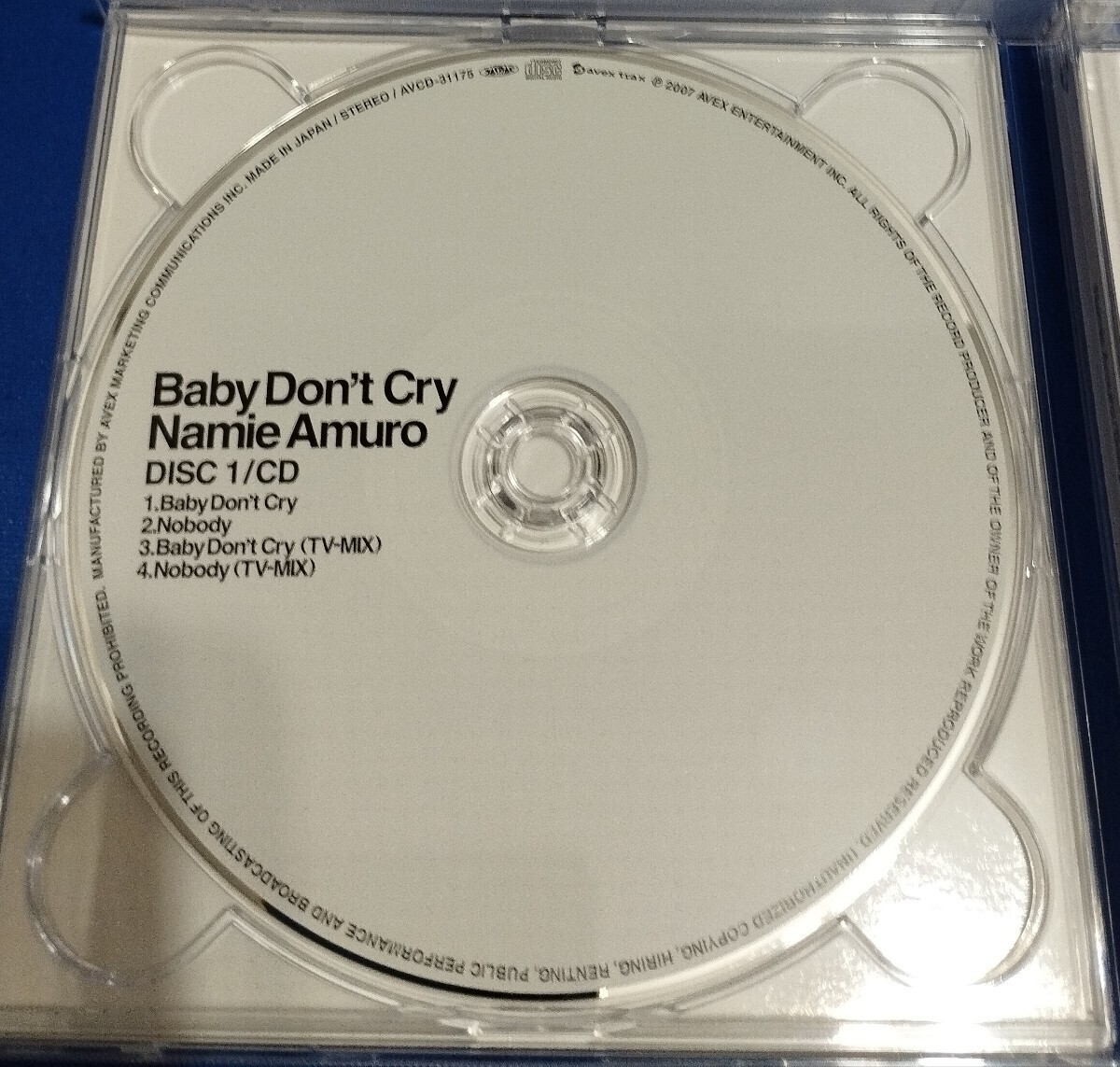 安室奈美恵 Baby Don'tcry CD 4曲 DVD Baby Don't cry 関西テレビ・フジテレビ系列火曜日夜10時放送ヒミツの花園ドラマ主題歌の画像4