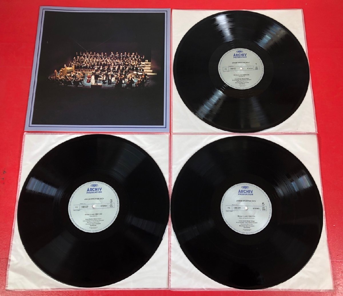 【レコードコレクター放出品】 LP リヒター バッハ ミサ曲 ロ短調 1969年 東京文化会館大ホールにて 3枚組 ボックス 帯破れありの画像3
