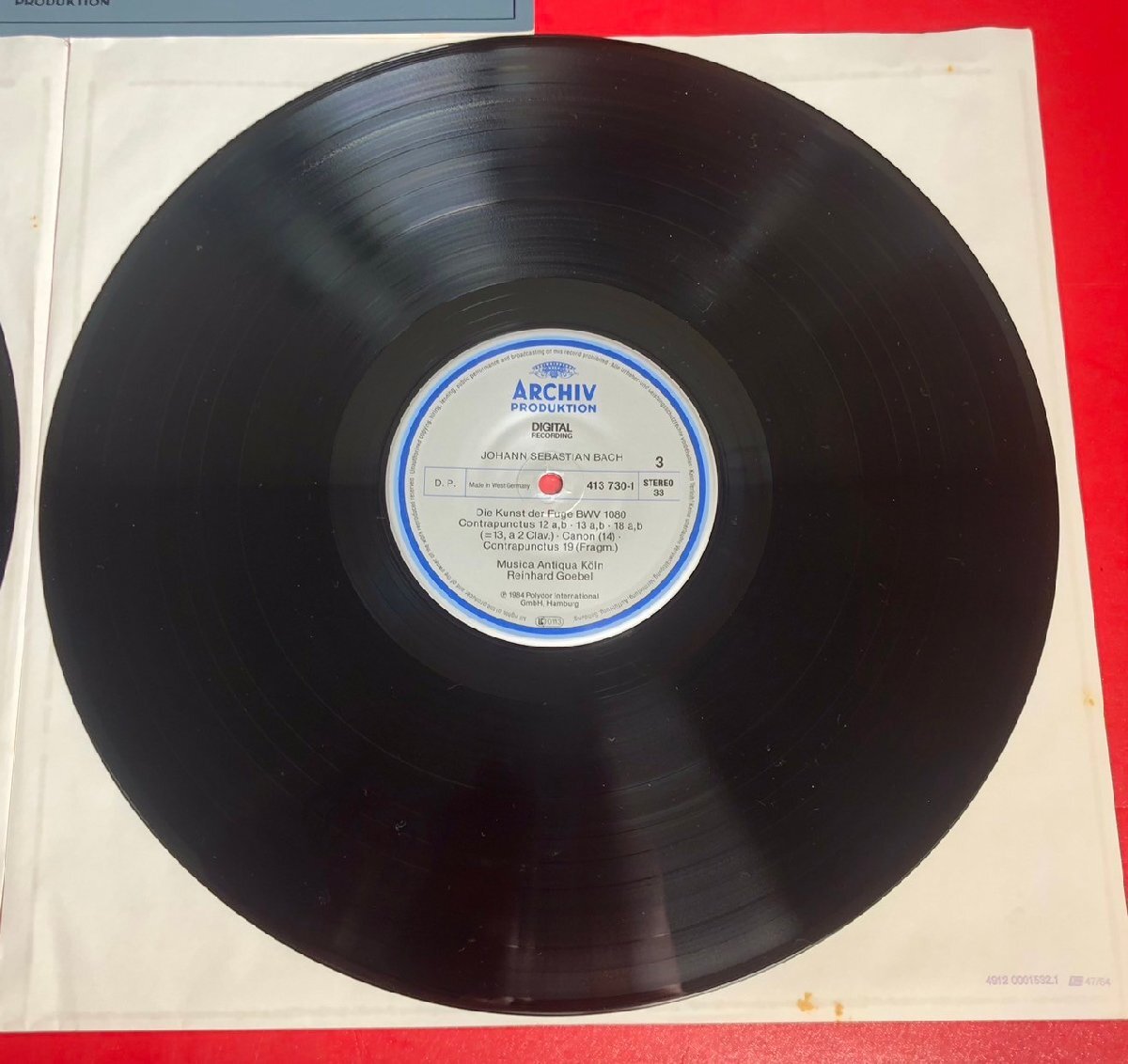【レコードコレクター放出品】 LP　ラインハルト・ゲーベル　バッハ　フーガの技法　2枚組　ボックス　西独　ARCHIV_画像5