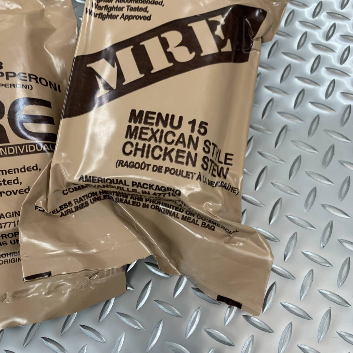 米軍実物 MRE/AMERIQUAL Meal-Ready-To-Eat レーション 2024検品 4個 sopakco wornick rcwの画像3